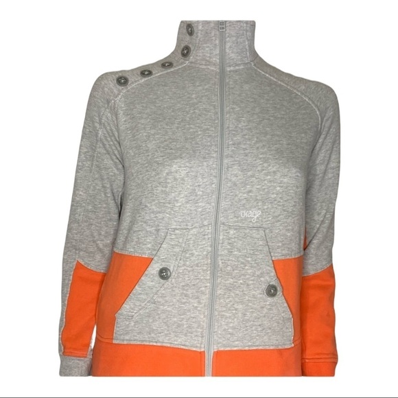Orage Mock Neck Zip Up Jacket Sz Small - Picture 1 of 7